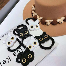 2023 New Women Cute Cat Rubber Bands Elastic Hair Bands Korean Headwear Children For Girls Lovely Hair Accessories Ornaments