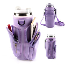 1pc Crossbody Bag Insulated Water Bottle Cover Sleeve for Stanley Cup Anti-fall 30oz/40oz Tumbler Protective Carrier Pouch Strap