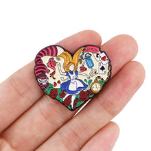 Alice in Wonderland Badges Lapel Pins for Backpacks Cute Enamel Pin Pines Brooches for Women Fashion Jewelry Accessories Gifts