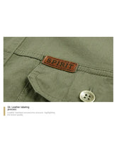 Summer Short Sleeve Shirt Men 100 Cotton Refreshing Breathable Sweat Absorbing Shirt Climbing Work Clothes Pocket Fishing Shirt