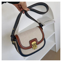2025 New! Korean Minimalist Color - Block Single - Shoulder Crossbody Bag, Retro Saddle Style, Versatile Underarm Tote