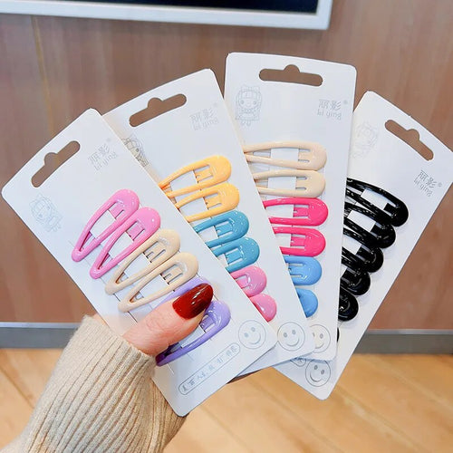 6pcs New Korean Kawaii Drip Hair Pin Candy Color Hair Pin Headwear Girls Kids Hair Accessories Wholesale Free Shipping