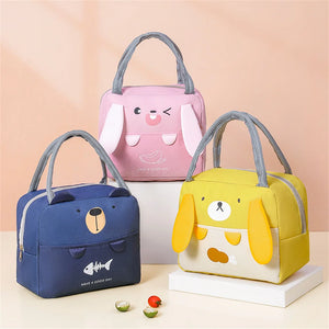 Cartoon Picnic Tote Lunch Bag Portable Insulated Thermal Heat Children'S Bento Bag Kid School Lunch Box Bags Cooler Ice Pack New