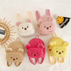 Little Woolen Eared Rabbit Children's Holiday Backpack Plush Toy Kindergarten Bag Cute Coin Purse Children Birthday Gifts