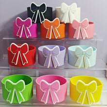 Cute Bow Silicone Boot Bottom Sleeve Cover for Stanley Tumbler Cup Protection Case 10mm Straw Covers Cap For Stanley Cup