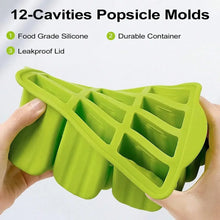 Popsicles Mold Reusable Easy-Release Silicone Homemade Maker Ice Pop Mold Trays with 50 Popsicle Sticks Summer Gifts