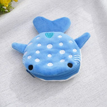 Plush Grey Small Whales Coin Purse Cute Zipper Women's Coin Wallet Shark Shape Girls Earphone Money Storage Bag Key Bag Purse