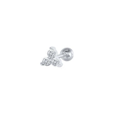 CANNER 1PC Real 925 Silver Stud Earring Small Zircon Earrings For Women Ear Bone Nail Lip Piercing Body Wedding Gifts Jewelry