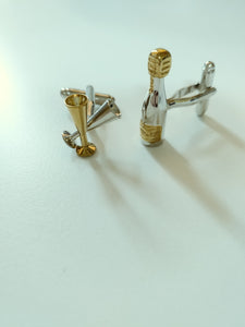Champagne and Flute cuff links