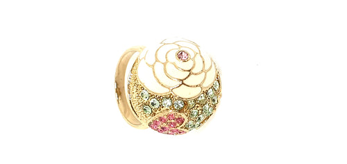 Flower and Heart shape cocktail ring