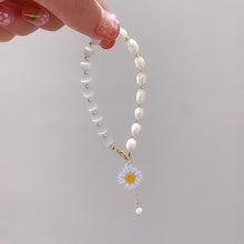Korean Oval Pearl Opal Daisy Flower Bracelet For Women Etrendy New Jewelry Adjustable Simple Bracelets Gifts