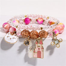 Korean Style Fashion Sweet Crystal Bracelets Girl Pendant Comb Student Girlfriend bread Bracelet for women gift for girl