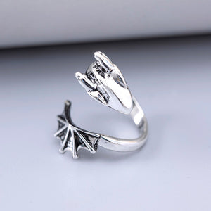 Fashion Enamel Dragon Rings Punk Viking Animal Snake Adjustable Finger Ring Women Statement Jewelry Gift