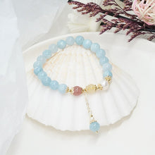 New Arrival Vintage Sky Blue Stones Beaded Bracelets for Women Natural Freshwater Pearls Fashion Jewelry Accessories YBR524