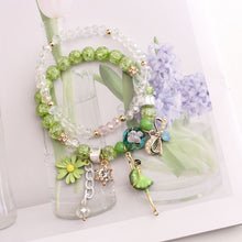 Korean version of the new crystal bracelet female summer fresh hand ring sweet and cute dolphin shell pendant bracelet for women