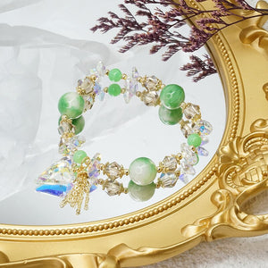 Korean Crystal bracelet fresh wind fairy wind friendship bracelets female holiday wind ginkgo leaf for women Jewelry for woman