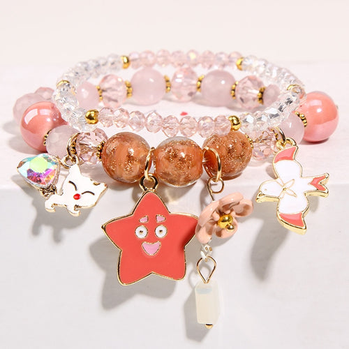 Korean version of the simple girl carriage flower fresh shell swan ocean wind dolphin shell sweet little bee bracelet for women