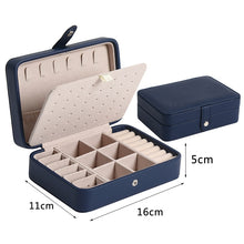 2022 PU Leather Jewellery Storage Earring Boxes Jewelry Box Display Case Organizer Packaging Storage for Home Travel Girl Gift