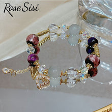 Rose sisi Korea style new holiday style crystal bracelet for women's fashion exquisite love bracelets jewelry gift for girl