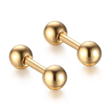 Vnox Cute Dumbbell Stud Earrings for Women Men Small Ear Jewelry