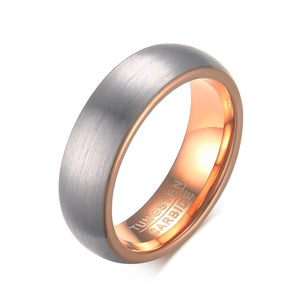 Vnox Tungsten Rings for Men, Basic Wedding Engagement Band Brushed Black, 6mm Wide US Size 7-16