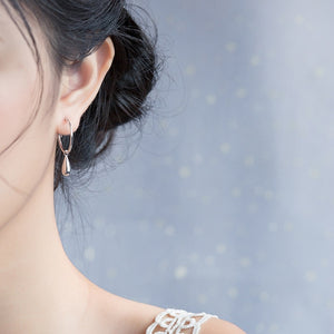 Modian Simple Water Drops Earrings for Women Genuine 925 Sterling Silver Geometric Dangle Earring Fashion Fine Jewelry Bijoux