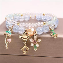 Korean Style Fashion Sweet Crystal Bracelets Girl Pendant Comb Student Girlfriend bread Bracelet for women gift for girl