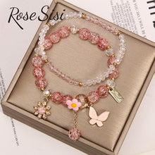 Rose sisi new style crystal bracelet female Korean style student Crystal transfer bracelet for women friend friendship jewelry