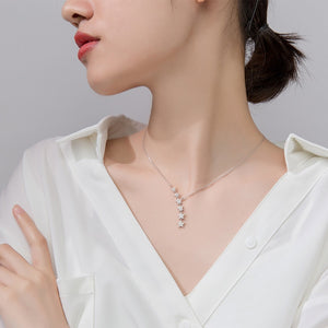 MODIAN Twinkle Pentagram Y-Shape Pendant Necklace for Women 925 Sterling Silver Luxury Link Chain Necklace Wedding Fine Jewelry