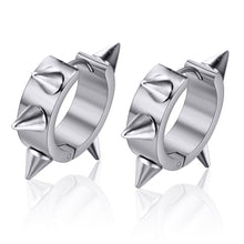 VNOX Cute Hoop Earrings for Men Punk Stainless Steel Huggie Small Earrings 4 Color