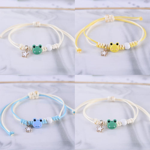 Cartoon Frog Pendant Fashion Hand Made Bracelet Bracelets Bangles DIY Rope Chain Bracelet Gift For Women Wholesale