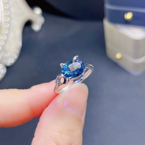 Simple and Stylish, Natural Topaz Ring, Beautiful Color, Exquisite Workmanship, 925 Sterling Silver,