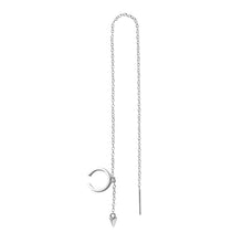 Moonmory Real 925 Sterling Silver Wedding Earring For Women With Chain Fashion Jewelry Silver Ear Cuff Brincos One piece