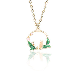Exquisite Cute Animal Necklace Women Girl Rabbit Carrot Squirrel Pine Cone Beautiful Pendant Drop Oil Alloy Party Jewelry Gift