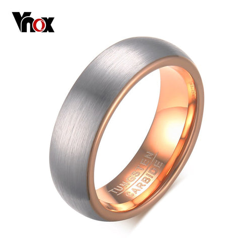 Vnox Tungsten Rings for Men, Basic Wedding Engagement Band Brushed Black, 6mm Wide US Size 7-16