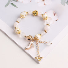 Korean small fresh wild dancing girl pendant multi-element crystal beaded bracelet on hand jewelry female bracelet for women