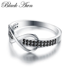 2022 New Classic Silver Color Jewelry Trendy Engagement Fashion Bague Femme for Women Luxury Wedding Rings Bijoux C090
