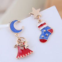 new Korean Gold Color Enamel Poker Stud Earrings For Women clock earrings 2018 brincos wholesale