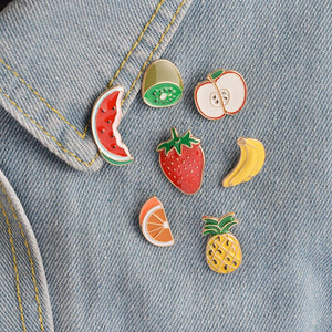 3-5 Pieces/set Sushi Coffee Fruit French fries Hamburger Egg Pizza Beer Enamel Pins Food Pin Badges Brooches Set Cartoon Jewelry