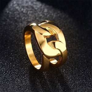 ZORCVENS 2023 New Gold Color Large Wedding Engagement Ring Stainless Steel Club Party Rings For Women Jewelry