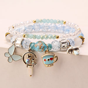 Korean Style version of Dreamwalking in Wonderland Double Bracelets Student breaded Bracelet for women jewelry for women