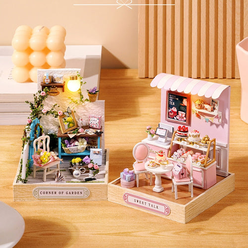 DIY Dollhouse Wooden doll Houses Miniature Doll House Furniture Kit Casa Music Led Toys for Children Birthday Gift Miniature