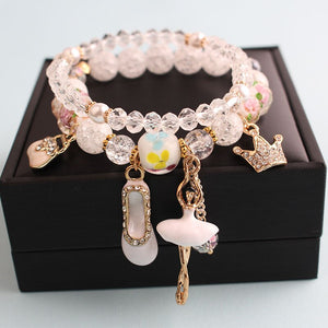 Rose sisi Korean style crystal flower shell bracelet femme браслеты на руку simple fresh student pendant bijoux femme present