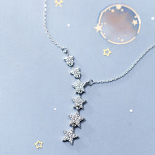 MODIAN Twinkle Pentagram Y-Shape Pendant Necklace for Women 925 Sterling Silver Luxury Link Chain Necklace Wedding Fine Jewelry