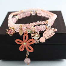Rose sisi Korean style crystal flower shell bracelet femme браслеты на руку simple fresh student pendant bijoux femme present