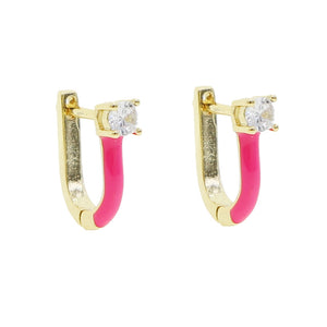 2020 summer hot selling no piercing Neon enamel ear cuff clip on earring Colorful fashion women jewelry