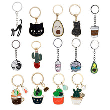 Cute Magic Cat Metal Cartoon Keychains Men Women Fashion Jewellery  Animals and plants Key Ring Creativity Car Pendant Key Chain