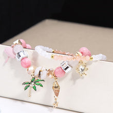 Korean fresh style coconut tree shell womens bracelet female multi-element crystal beaded bracelet for women sweet jewelry gifts