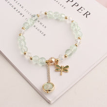 Rose sisi Korean style bead Bracelets on hand dance girl heart-shaped pendant elastic bracelet for women Jewelry for women