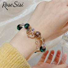 Rose sisi Korea style new holiday style crystal bracelet for women's fashion exquisite love bracelets jewelry gift for girl